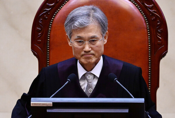 이재명 대선 후보의 공직선거법 위반 사건 상고심 선고에 참석한 조희대 대법원장 <사진공동취재단>